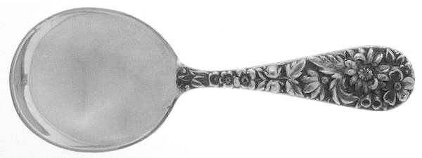 Repousse (Sterling, 1924, S.Kirk & Son, Inc.) Straight Handle Baby Spoon