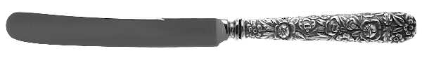 Repousse (Sterling, 1924, S.Kirk & Son, Inc.) Full Repousse Tea Knife w Stainless Blade