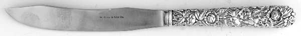 Repousse (Sterling, 1924, S.Kirk & Son, Inc.) Small Full Repousse Steak Carving Knife,Stnl Blade