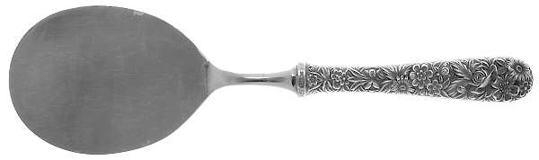 Repousse (Sterling, 1924, S.Kirk & Son, Inc.) Egg Server with Stainless Blade