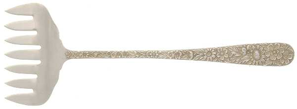 Repousse (Sterling, 1924, S.Kirk & Son, Inc.) Bacon Fork (All Solid Piece)