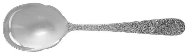 Repousse (Sterling, 1924, S.Kirk & Son, Inc.) Oversize Solid Salad Serving Spoon