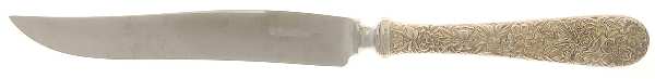 Repousse (Sterling, 1924, S.Kirk & Son, Inc.) Small Steak Carving Knife with Stainless Blade