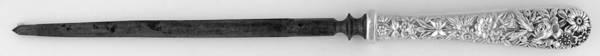 Repousse (Sterling, 1924, S.Kirk & Son, Inc.) Small Steel Rod Sharpener Knife