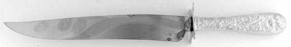 Repousse (Sterling, 1924, S.Kirk & Son, Inc.) Knife-Carv/Lg-Stnbl/Roast Sterling Guard