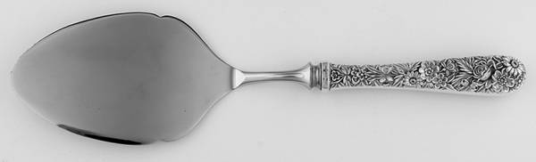 Repousse (Sterling, 1924, S.Kirk & Son, Inc.) Pastry Server with Stainless Blade
