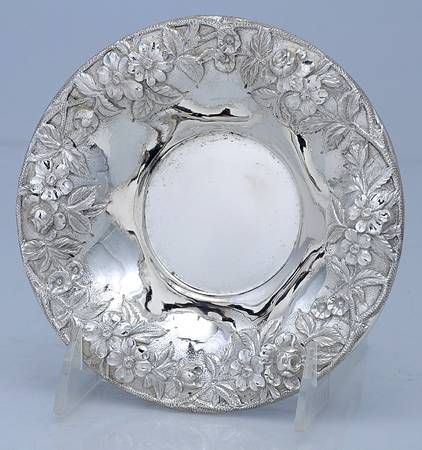 Repousse-Full Chased-Hand Chased 6" Bon Bon Bowl