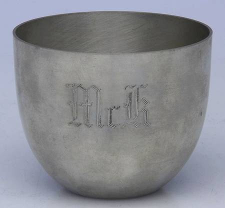 Jefferson Cup (Pewter, Hollowware) Monogrammed Jefferson Cup