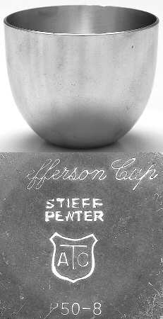 Jefferson Cup (Pewter, Hollowware) Jefferson Cup