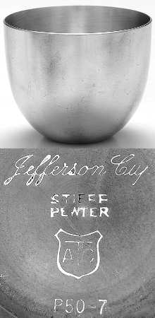 Jefferson Cup (Pewter, Hollowware) Jefferson Cup