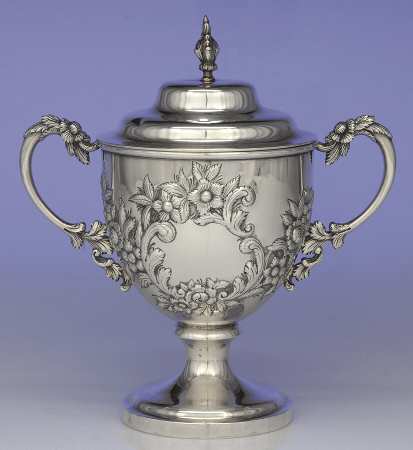 Repousse-Partial Chased-Flrl(1463, S.Kirk&SInc) Sugar Bowl & Lid