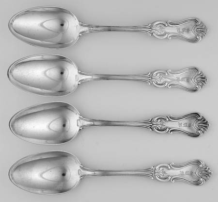 KIJ2 (Coin) Dessert/Oval Soup Spoon - Set of 4 by Kidney & Johnson