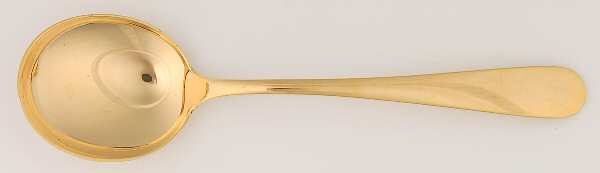 Old Maryland-Plain (Gold Vermeil) Round Bowl Soup Spoon (Cream Soup)