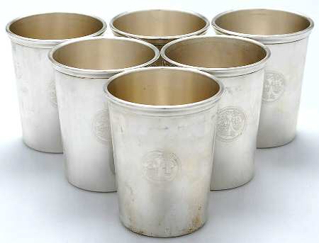 0702-15 (Sterling, Hollowware) Mint Julep - Set of 6