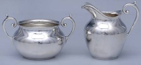 620 (Sterling, Hollowware) Creamer & Open Sugar Set