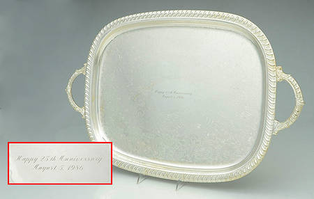 Silverplate Hollowware 18" Waiter Tray by Leonard Silver Mfg Co