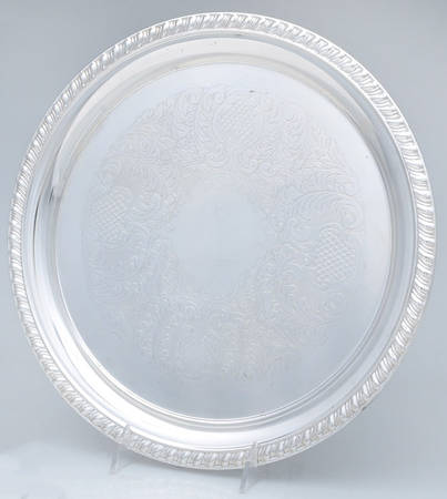 Silverplate Hollowware 12" Round Tray