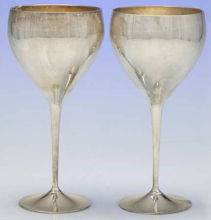 Silverplate Hollowware Wine Goblet - Set of 2