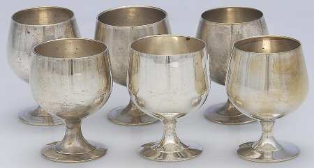 Silverplate Hollowware Cordial Cup - Set of 6