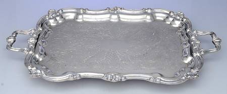 Silverplate Hollowware Large Silverplate Waiter Tray by Leonard Silver Mfg Co