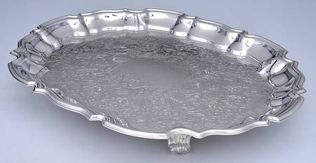 Silverplate Hollowware 14" Oval Tray by Leonard Silver Mfg Co