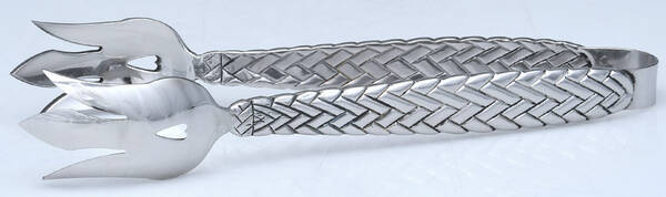 Equestrian Braid (Stainless) Solid Lettuce Tongs