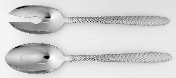 Equestrian Braid (Stainless) (2 Pc) Solid Salad Set