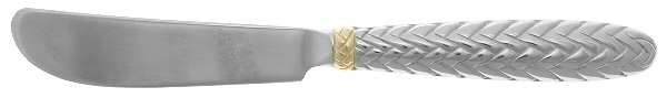 Golden Equestrian Braid (Stainless, Gold Accent) Hollow Handle Master Butter Knife