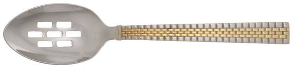 Golden Watchband (Stainless, Gold Accent) Pierced Tablespoon (Serving Spoon)