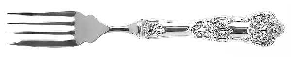 New Kings (Sterling, 1995) Individual Hollow Fish Fork, Stainless Tines