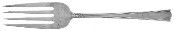 American Directoire (Sterling, 1931) Small Solid Cold Meat Serving Fork by Lunt Silver