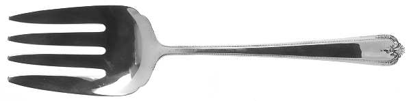 Colonial Manor (Sterling, 1940) Large Solid Cold Meat Serving Fork by Lunt Silver