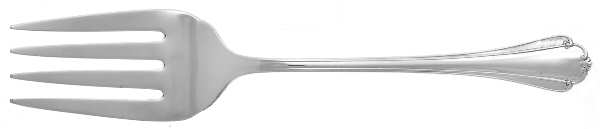 Delicacy (Sterling, 1987) Small Solid Cold Meat Serving Fork by Lunt Silver