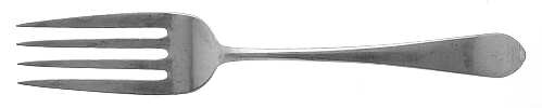 Early American-Plain (Sterling, 1926) Small Solid Cold Meat Serving Fork by Lunt Silver