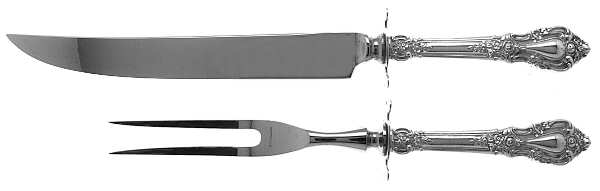 Eloquence (Sterling, 1953) Large 2-Piece Roast Carving Set w/ Stainless Blade