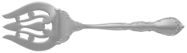 Mignonette (Sterling, 1960, No Monograms) Small Solid Cold Meat Serving Fork by Lunt Silver