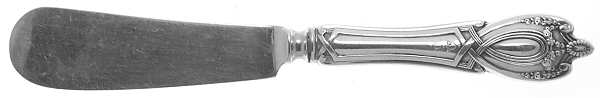 Monticello (Sterling, 1908) Hollow Handle Paddle Butter Spreader (Slvpt)