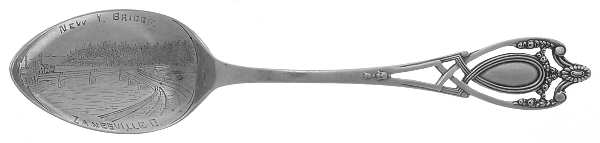 Monticello (Sterling, 1908) Souvenir Spoon (Five O'Clock)