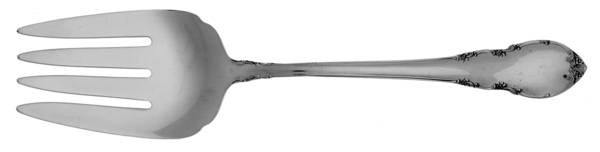 Modern Victorian (Sterling, 1941, No Monos) Solid Salad Serving Fork