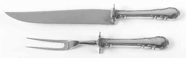 Modern Victorian (Sterling, 1941, No Monos) Small Stainless Blade 2-Piece Steak Carving Set