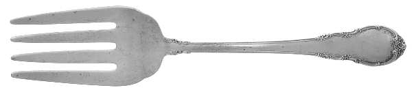 Modern Victorian (Sterling, 1941, No Monos) Small Solid Cold Meat Serving Fork