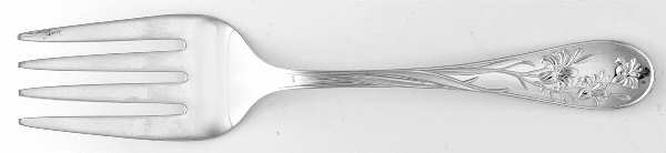 Quintessence (Sterling, 1990) Small Solid Cold Meat Serving Fork by Lunt Silver