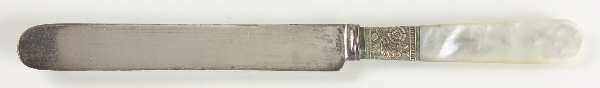 Pearl Handle Flatware 2 Dessert/Tea Knife with Silverplate Blade