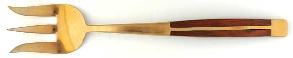 LDI2 (BRONZE) Large Solid Cold Meat Serving Fork