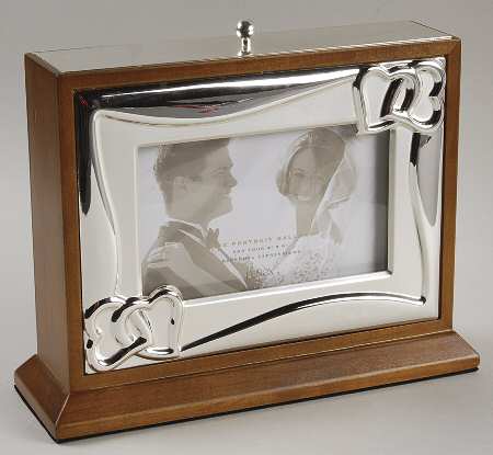 Wedding Promises (Silverplate, Hollowware) Silverplate & Wood Picture Frame Holder (Holds 4" X 6")