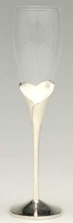 Wedding Promises (Silverplate, Hollowware) Glass & Silver Champagne Flute