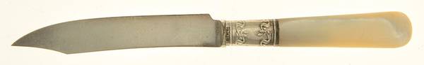 Pearl Handle Flatware 11 (Sterling) Monogram Pearl Handle Individual Fruit Knife