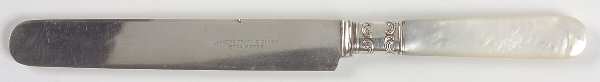 Pearl Handle Flatware 13 (Sterling) Old French Hollow Knife with Bolster