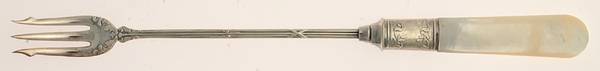 Pearl Handle Flatware 13 (Sterling) Long Pearl Handle Pickle Olive Fork