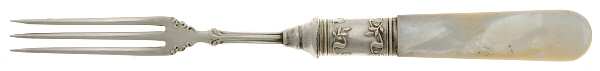 Pearl Handle Flatware 6 (Stering) Pearl Handle Individual Fruit Fork
